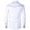 Stylish Shirt Men Embroidery Slim Fit Casual Long Sleeve Shirts Mens Wedding Party Shirt for Male