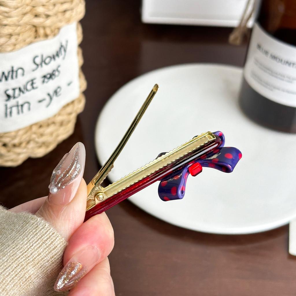 Милые и современные аксессуары для волос с бантом в горошек, идеально подходящие для повседневного использования женщинами