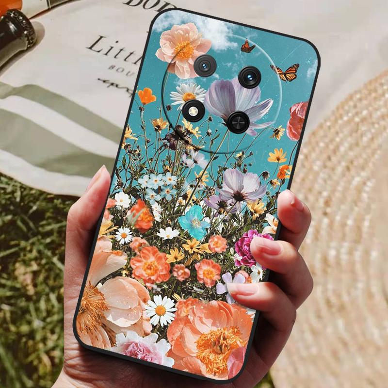 Чехол для Honor Magic7 Lite 5G Мягкая силиконовая задняя крышка из ТПУ для чехлов телефона Honor Magic 7 Lite Magic7Lite 7Lite Милый мультфильм