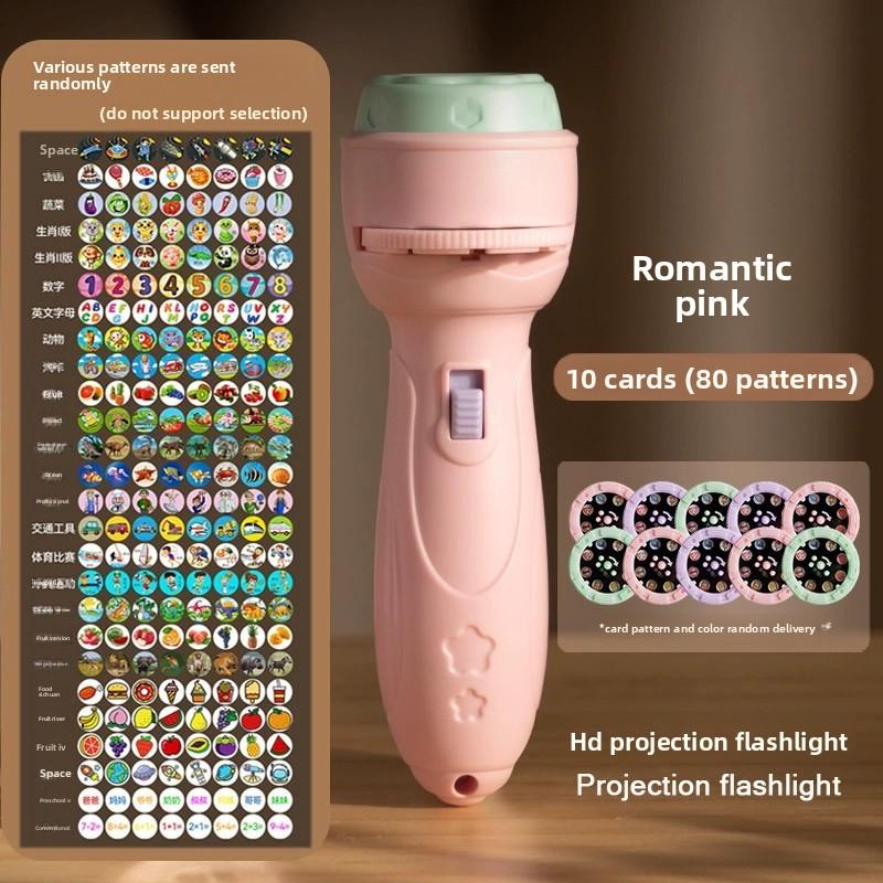 Christmas Cartoon Projection Flashlight Creative Children Flashlight Toy Projector Baby Toys Bedtime Story Book Toy for Kids