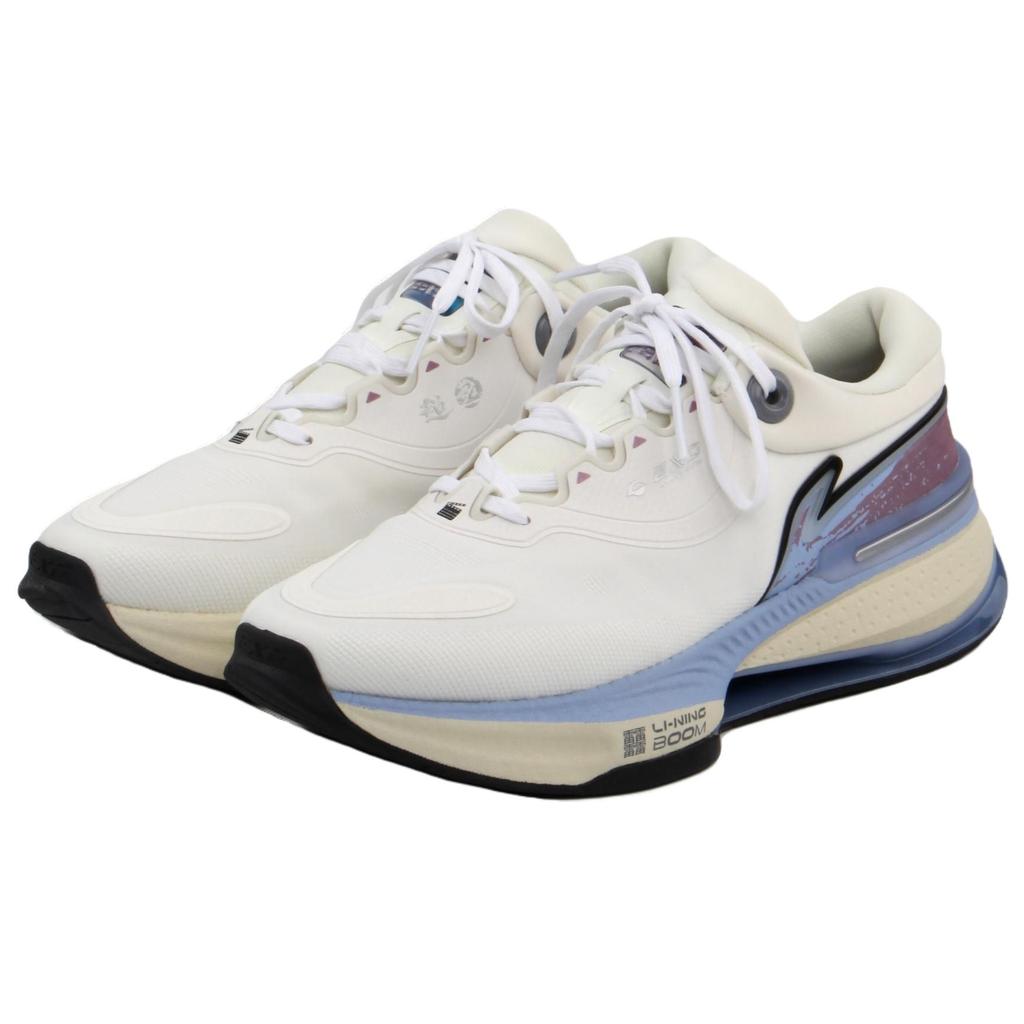 Li-Ning Chao Yue 8 Trendy Versatile Supportive Rebound Low-Top Casual Shoes Men Casual Shoes White Blue AGLU007-2