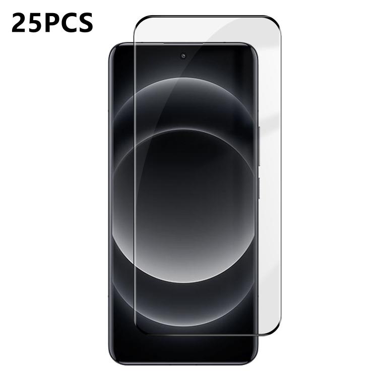 25pcs High-Aluminum Curved Tempered Glass Film For Redmi Note 15 Pro+ Global, Full-Coverage HD Anti-Fingerprint Screen Protector