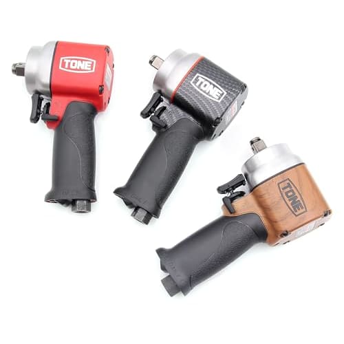 TONE Air Impact Wrench (Short Type) AI4201 Drive Angle 12.7mm (1/2") Red 700Nm