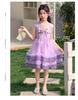 Sweet mesh dress for girls summer dress 2026 new style children's western-style princess dress little girl fluffy dress