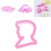Createklat Барби Принцесса Форма для печенья Неправильной формы Пластиковый набор инструментов для выпечки Для DIY украшения торта