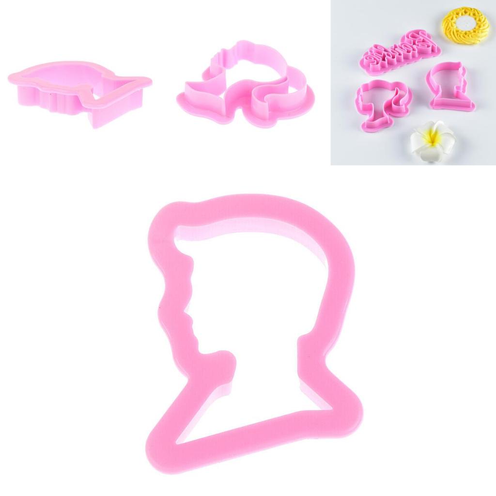 Createklat Барби Принцесса Форма для печенья Неправильной формы Пластиковый набор инструментов для выпечки Для DIY украшения торта