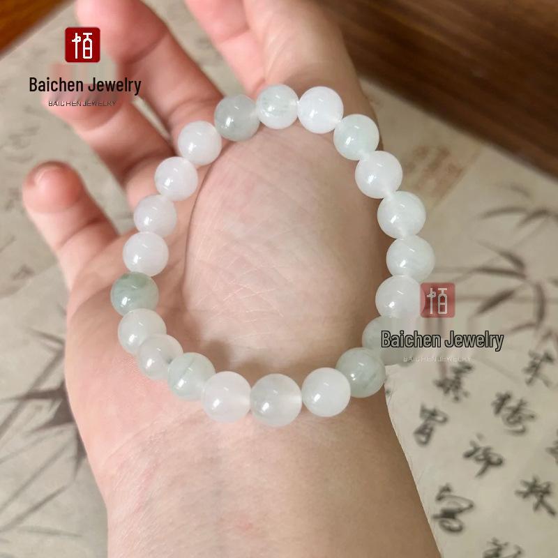 Браслет из золотого шелкового нефрита: Женский Синьцзянский Тяньшаньский Зеленый Нефрит с Дизайном Плавающих Цветов и Бочонками.