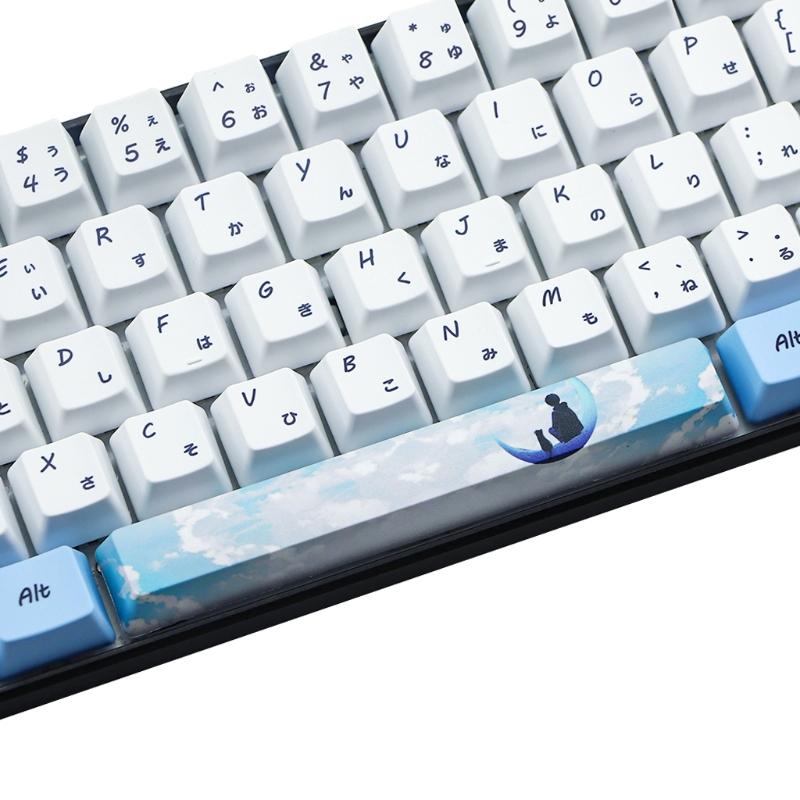 Игровой кастомный набор кейкапов Dye Sublimation PBT для механической клавиатуры GH60 GK61 GK64, 73 клавиши, прочный