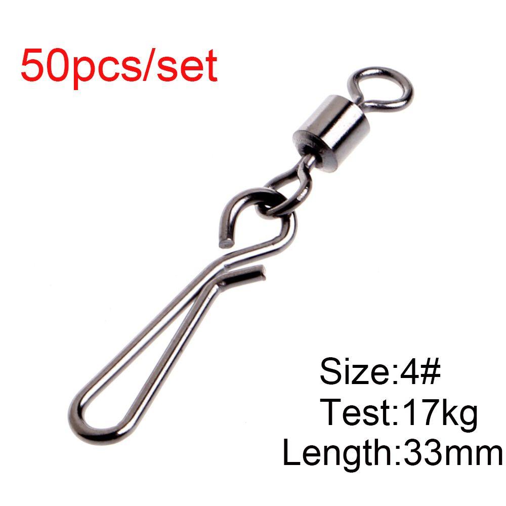 Size 2# To 10# Heavy Duty Ball Rolling Swivel Bearing Barrel Fishing Snap Connector with Pin