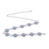 Mei Mary Turquoise waist chain - women's versatile alloy chain with floral gemstone accents