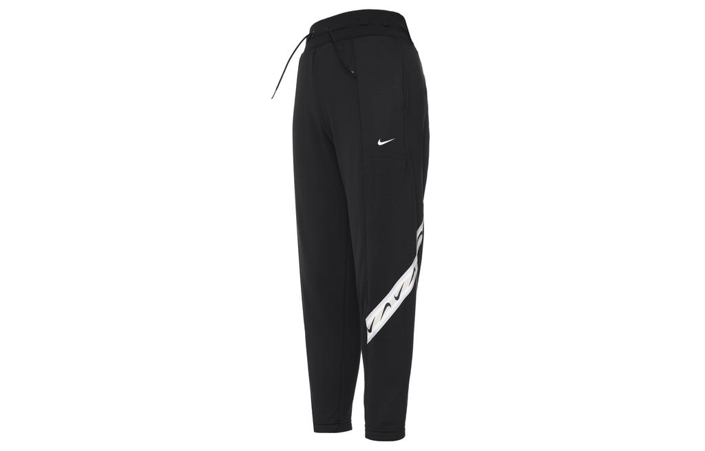 Nike THERMA FIT ONE Спортивные брюки с блоками цвета в ретро-стиле, с коническим кроем, высокой посадкой, длиной до щиколотки, на флисовой подкладке, вязаные FB5441-010