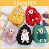 Unisex Toddler Backpack With Bear Charm And Ventilated Oxford Material For Daily School Fun