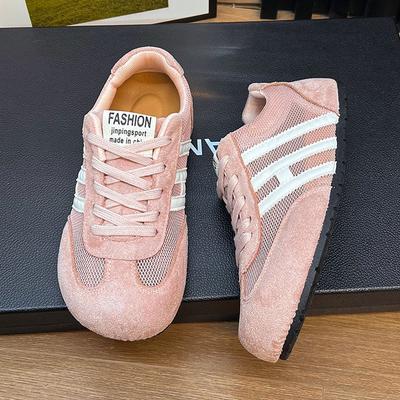 Популярные ретро сетчатые дышащие немецкие тренировочные туфли женские легкие и универсальные на плоской подошве повседневные спортивные кеды для скейтборда 2025 лето новинка