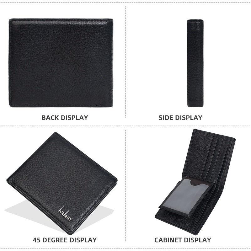 Baellerry Короткие кошельки из натуральной кожи, винтажный дизайн, держатель для визитных карточек, кошелек для монет