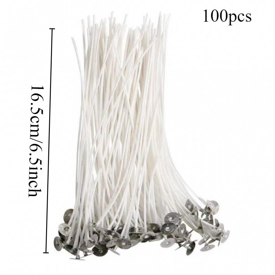 100 шт/500 шт 6,5-16 см фитили для свечей бездымный воск чистый хлопок сердечник для самостоятельного изготовления свечей предварительно вощеные фитили принадлежности для вечеринок