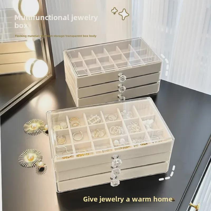 Luxury Jewelry Storage Box for Earrings, Necklaces, and Rings - Large Capacity Organizer