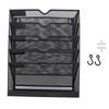 Wall File Folder Holder Multifunctional Metal 6 Tiers Hanging Wall Mounted File Organizer for Home