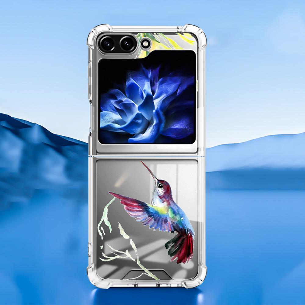 Чехол для телефона Samsung Galaxy Z Flip 5 Butterfly Lace 2-в-1 с материалом TPU+PC