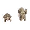 Minature Elephant Tortoise Dog Figurines Tea Pet Table Ornament Decorations Metal Animal Crafts Home Decor Living Room