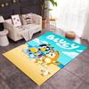 Bluey's Bus Adventure Themed Anti-Slip Rugs - Polyester Home Decor, Suitable for Bedrooms, Living Rooms, Doorways, Studios, and Decorations