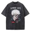 Unisex Anime Jujutsu Kaisen Gojo Satoru T Shirts Washed Men Women 100Cotton T-Shirts High Quality Retro for Men Women Tops Tees