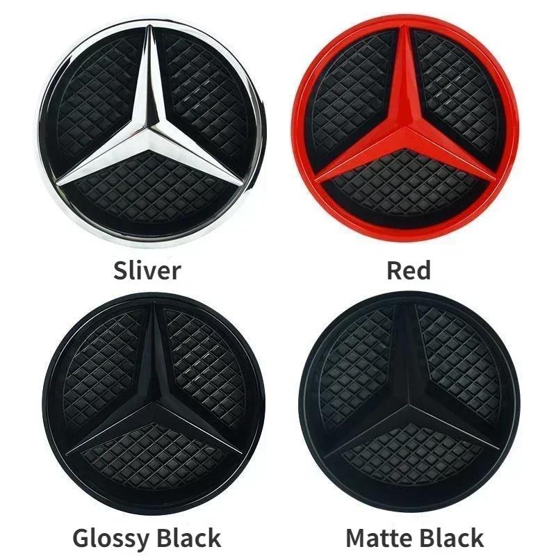 AAVW1 3D ABS Car Front Grille Badge for Mercedes Benz W204 W204 C180 C200CGI C200KC230 C260CGI C300 Star Logo Grid hollowed-out label