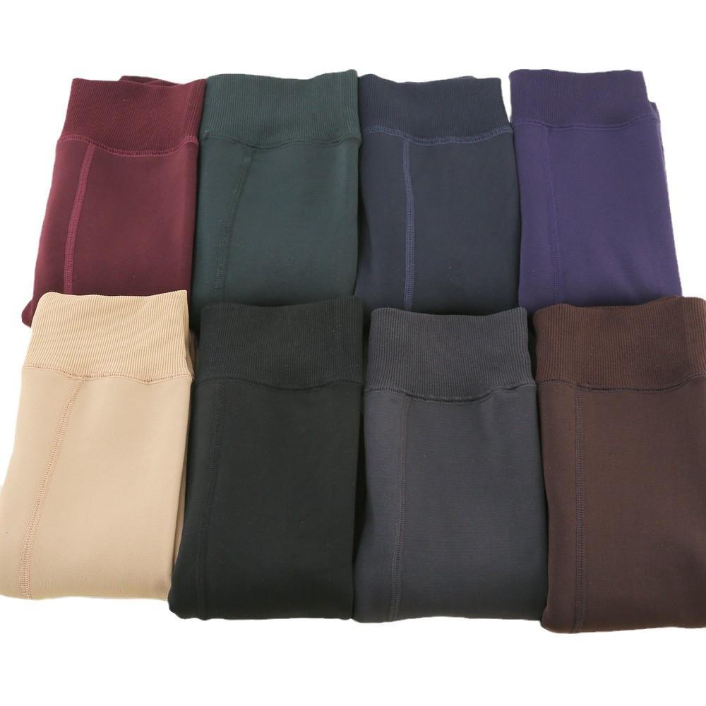 Леггинсы женские из плотного бархата осень/зима плюс - теплые цельные брюки для ног