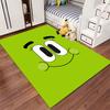 Cartoon Face on Green Background suitable as a non-slip mat for the living room or bedroom sofa