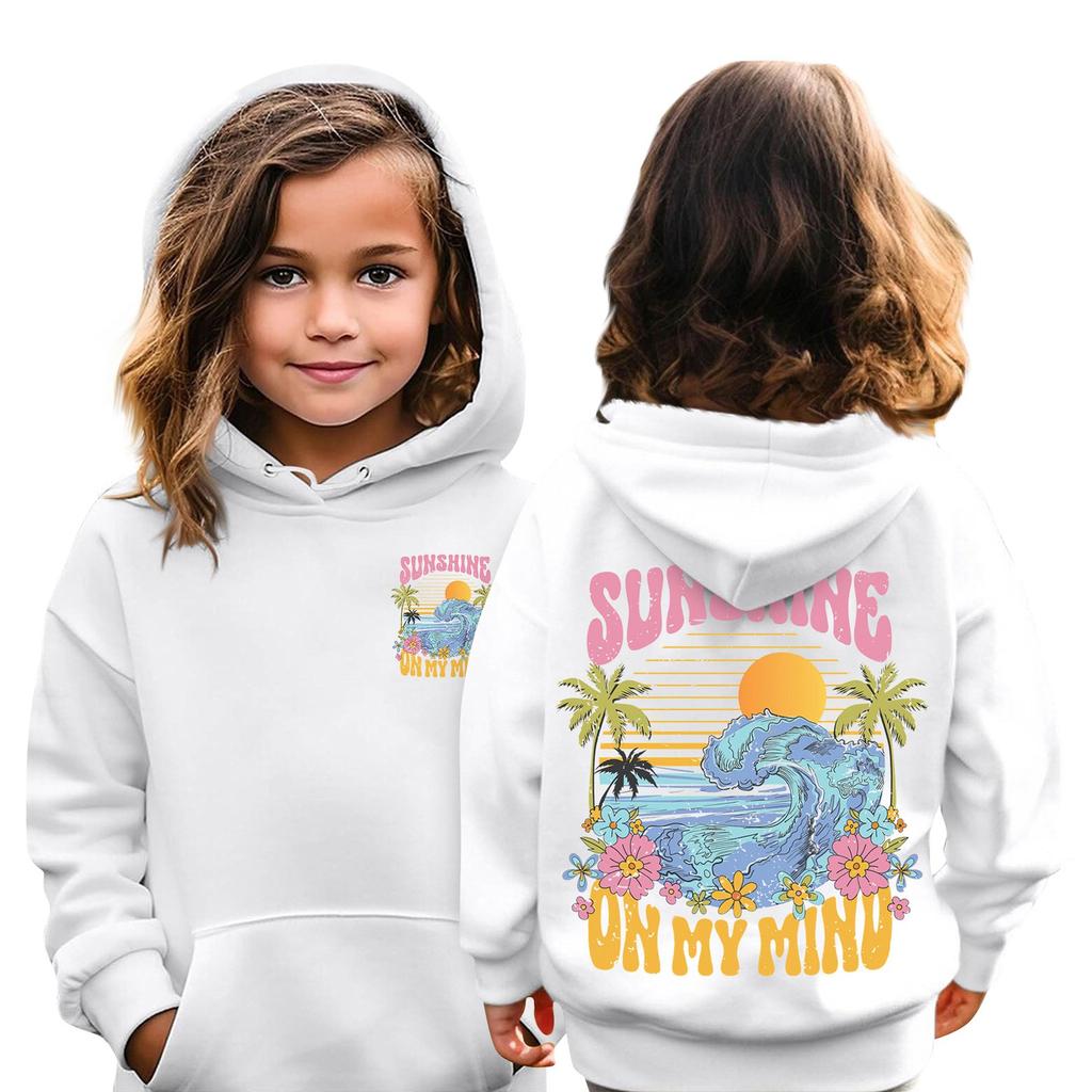 Children's Hoodies Loose Printed Hooded Sports Shirt Fashionable Sports Shirt