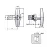Universal RV T-Handle Door Lock with 2 Key Truck Cap Locking Trailer Toolbox Drawer Cabinet Door Lock for Caravan Truck
