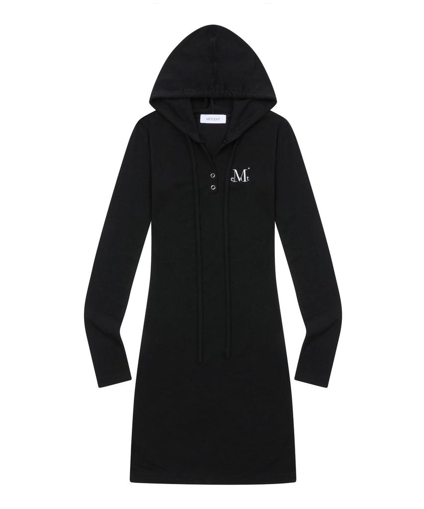 Mucent Cyan Hooded Neck Slim Fit Dress (4 Colors)