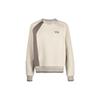 Y-3 FW22 Color Block Logo Print Crew Neck Long Sleeve Sweatshirt Men Sweatshirt Beige HT2351
