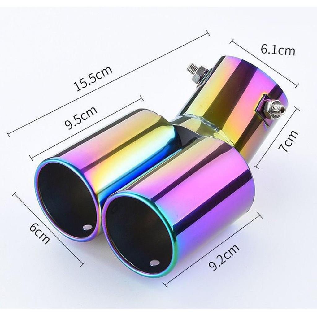 Honda N-BOX/N-BOX Custom JF1/JF2 H23-H27 Tail Throw Muffler Cutter, Oval Shape, Car Exhaust Pipe