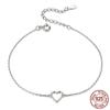 New Heart-shaped Bracelet Hollow Sterling Silver European and American Fashion Simple Cross-border Ladies