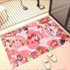 Strawberry Shortcake Print Rug, Washable Floor Carpet, For Entryway Dorm Laundry Room Office Study, Home Decor Birthday Christmas Gift