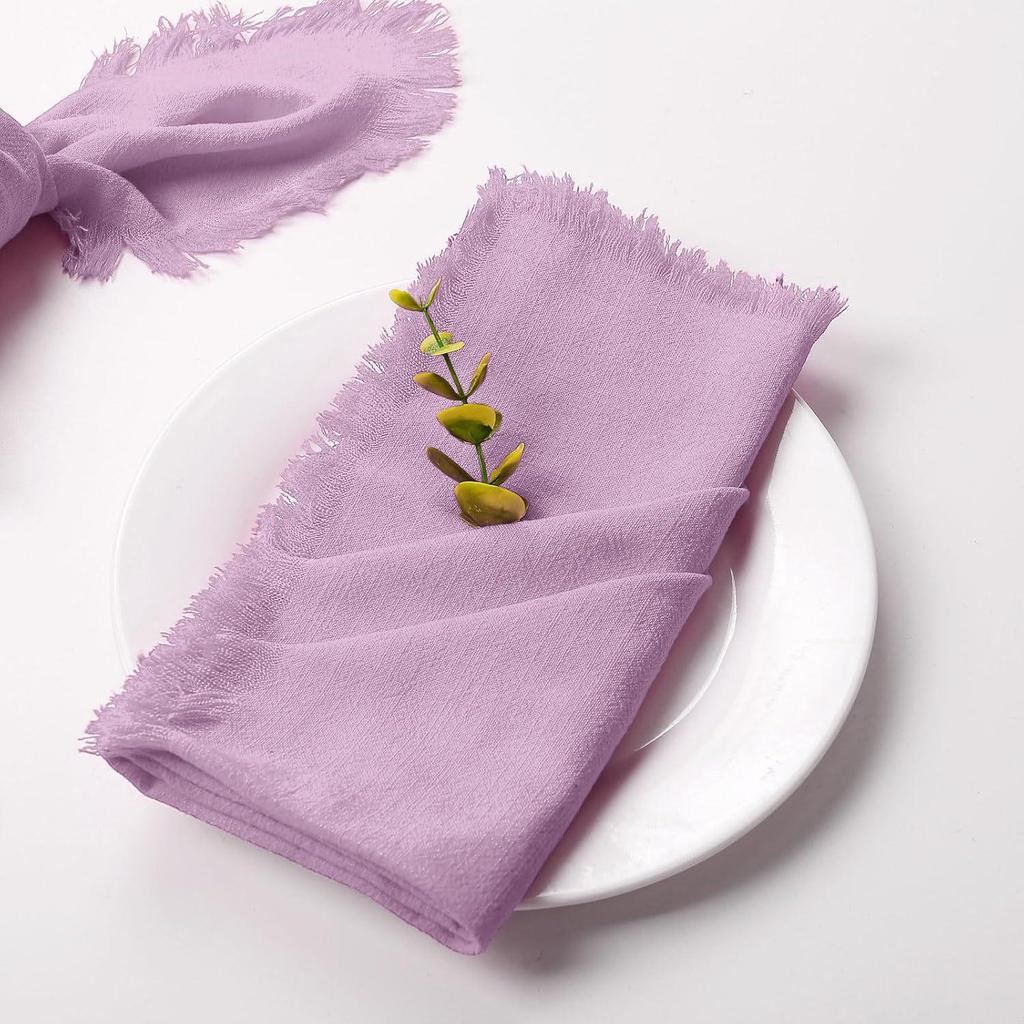 Sub-Cotton Linen Napkin with Tassels for Elegant Dining & Photography Decor