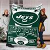 New York Jets logo printed blanket—lightweight,soft,warm;versatile blanket all seasons—perfect as &air-conditioning throw,nap blanket