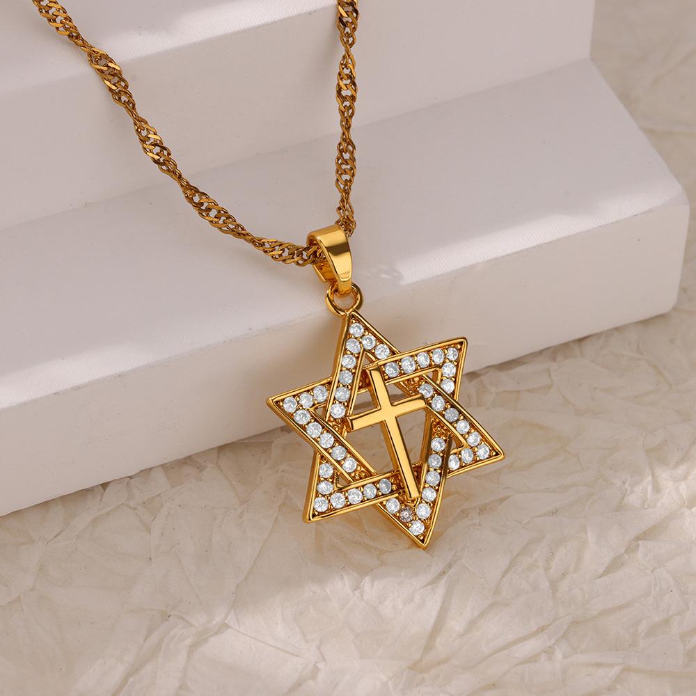 Zircon Butterfly Chain Cross Necklace for Women Stainless Steel Pendant Necklaces Choker Wedding Jewelry Trip Accessories Gifts