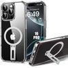 Protective Case - BOOLING - for iPhone 16 Pro - Transparent Silicone - Magnetic Support - Shockproof