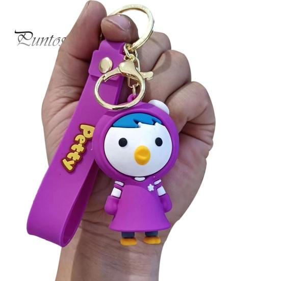 Брелок для ключей, милый мультяшный персонаж, бобр, полированный обруч из нержавеющей стали, зажим для омара, красочный брелок для ключей, органайзер для ключей, ремешок на запястье, школьная сумка, кулон, брелок