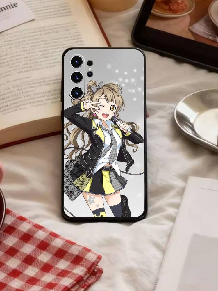 Чехол для телефона Love Live-Минами Котори для Samsung S26, S25, S24, S23, S22, S21, S20, S30, Ultra, Plus, Fe, Note, 5G Черный