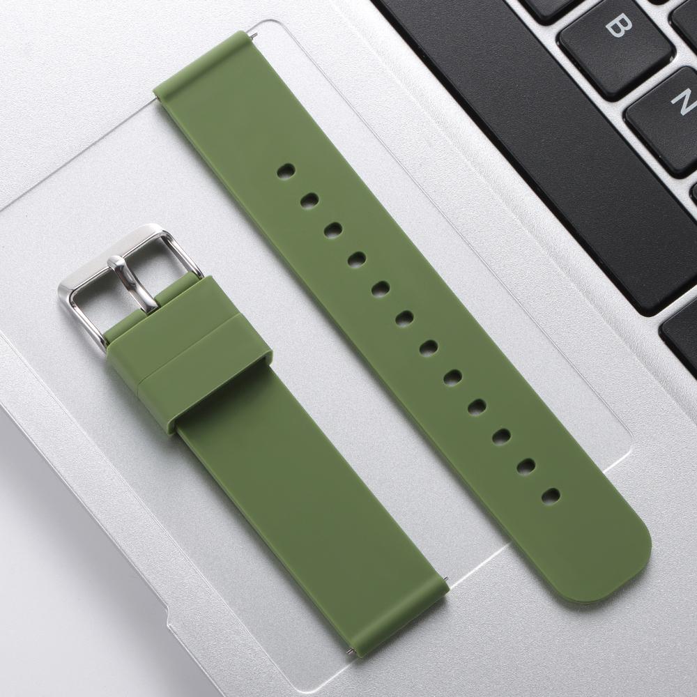 Быстросъемный силиконовый ремешок для часов 20 мм 22 мм Мягкий водонепроницаемый браслет для часов Huawei Gt3/GT5 Ремешок для смарт-часов