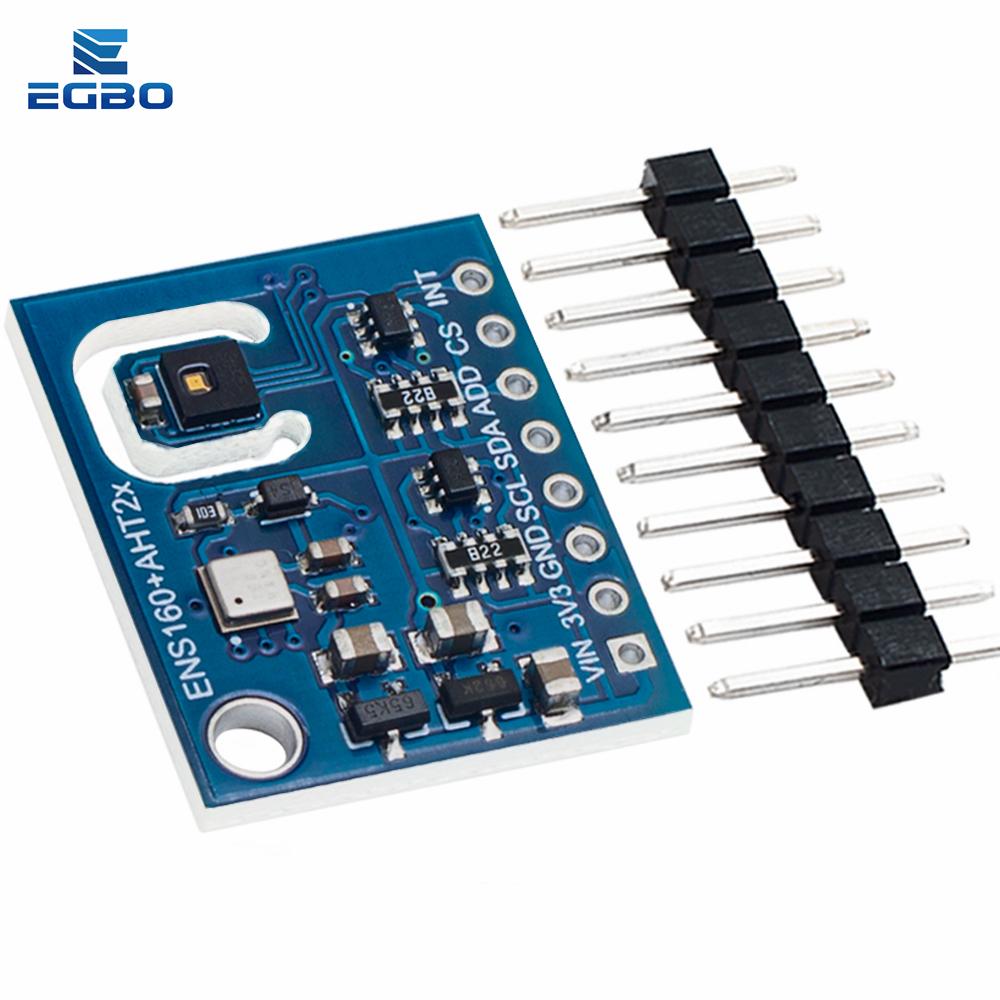 EGBO ENS160+AHT21 CARBON Dioxide CO2 eCO2 TVOC Air Quality And Temperature And Humidity Sensor Replace CCS811 For Arduino