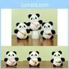 Colorful Floral Plush Panda Keychain Doll 12cm Perfect For Couples And Cute Accessories