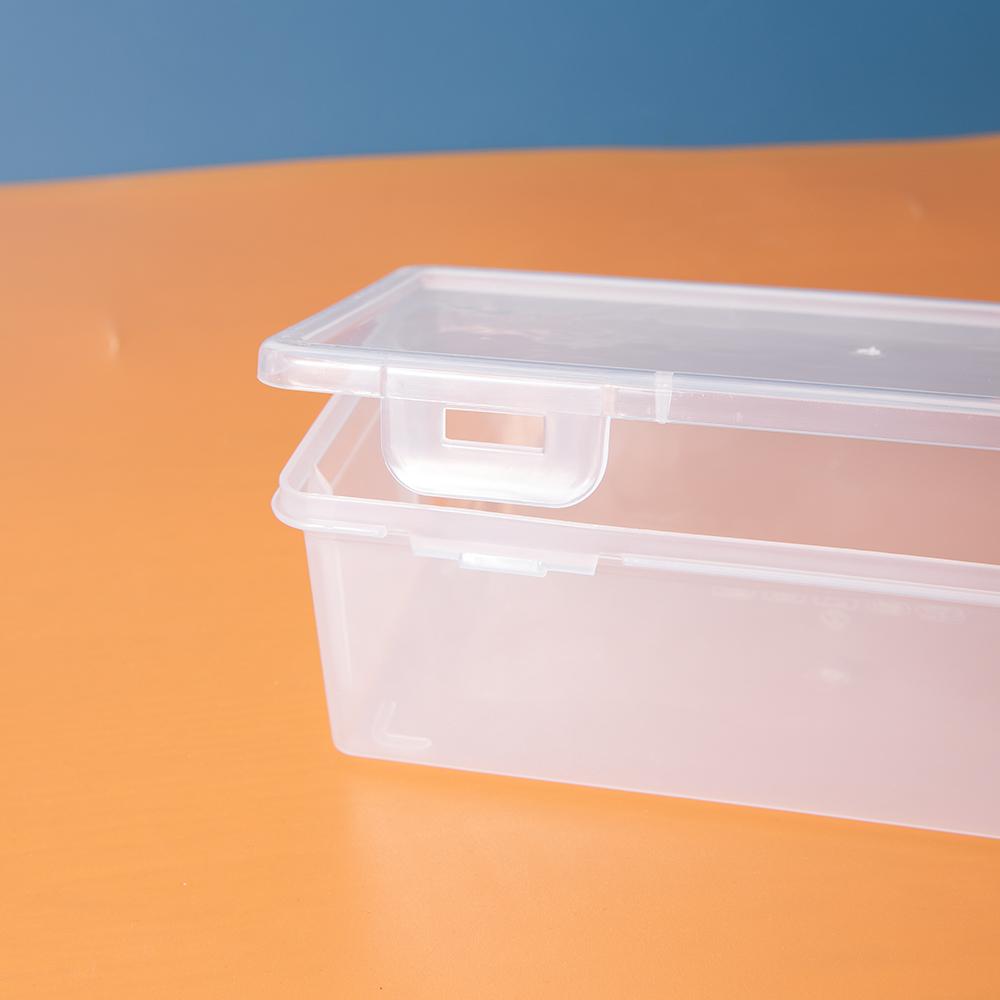 Прозрачные коробки для карандашей 4 шт. в упаковке, большой емкости, пластиковые органайзеры, коробки для хранения в школе, складной дизайн, офисные принадлежности Storag