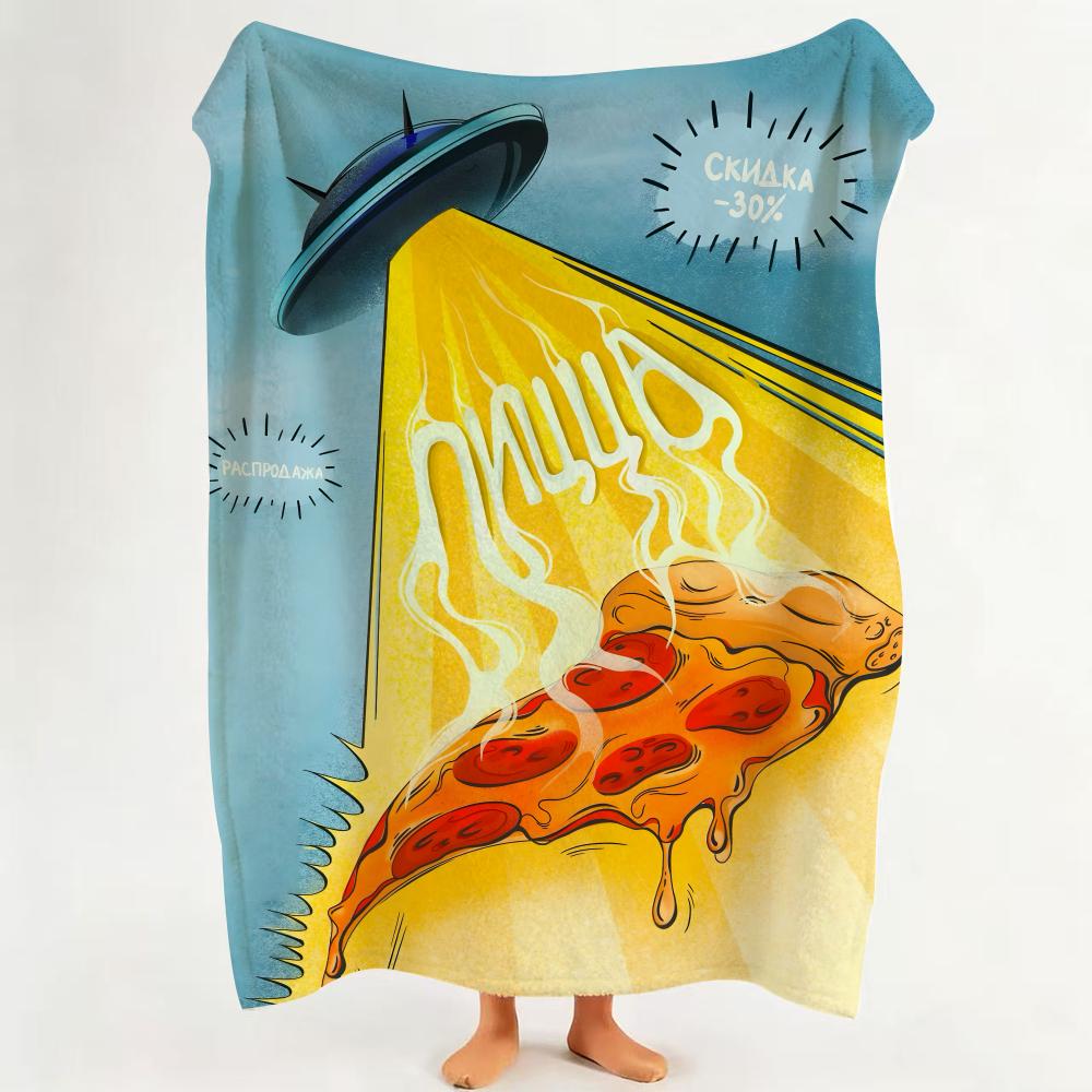 Food P Pizza H Hut Throw Flannel Throw Blanket Suitable for Sofa Living Room Bedroom