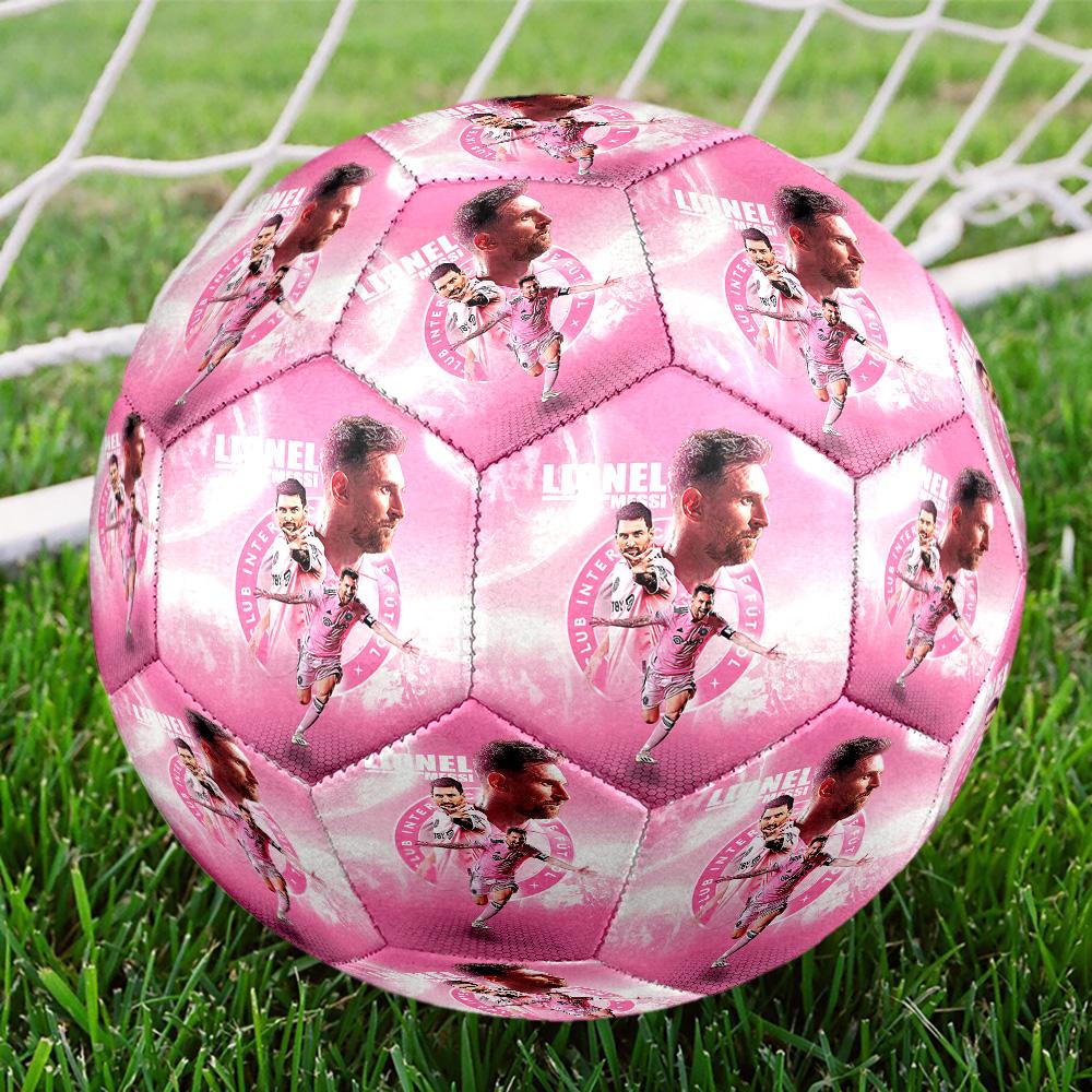 Messi's Celebration Pose Size 5 Soccer Ball Machine-Stitched Indoor/Outdoor Training and Matches Perfect Commemorative Gift for Soccer Lovers