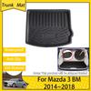 Коврик в багажник автомобиля для Mazda 3 Mazda3 BM BN MK3 2014~2018 2017 Аксессуары Водонепроницаемый Поддон на пол багажника Ковер для груза Автомобильный интерьер