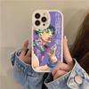 Чехол для телефона JoJo's Bizarre Adventure JoJo Аниме Новый 2025 Кожа ягненка Силикон Для светящегося IPhone 16 15 14 11 12 13 Pro Max Mini