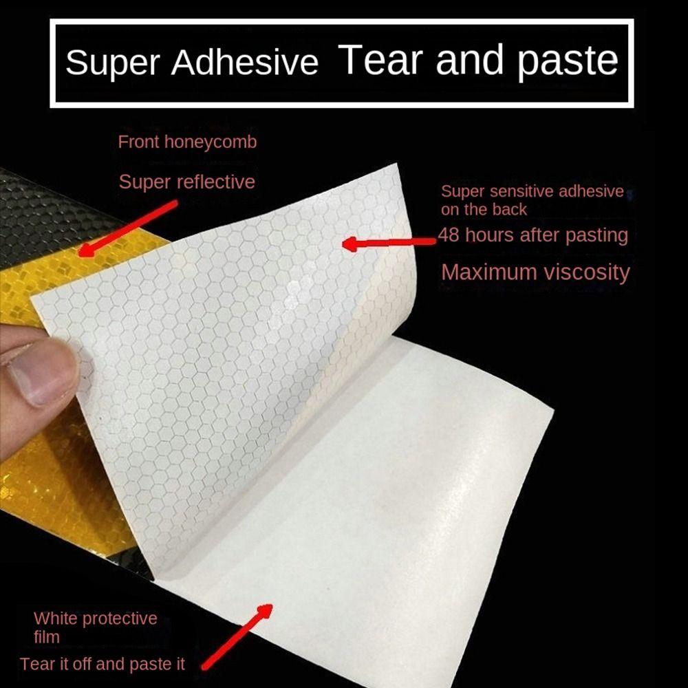 Пленка самоклеящаяся предупреждающая лента предупреждающая полоса светоотражающая лента для автомобиля безопасная наклейка-отражатель для автомобиля